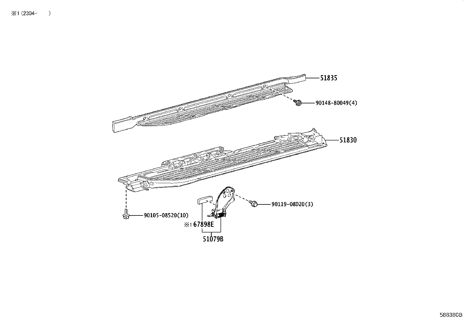 57005-V1030 MEMBER, REAR FLOOR CROSS, NO.2 product image
