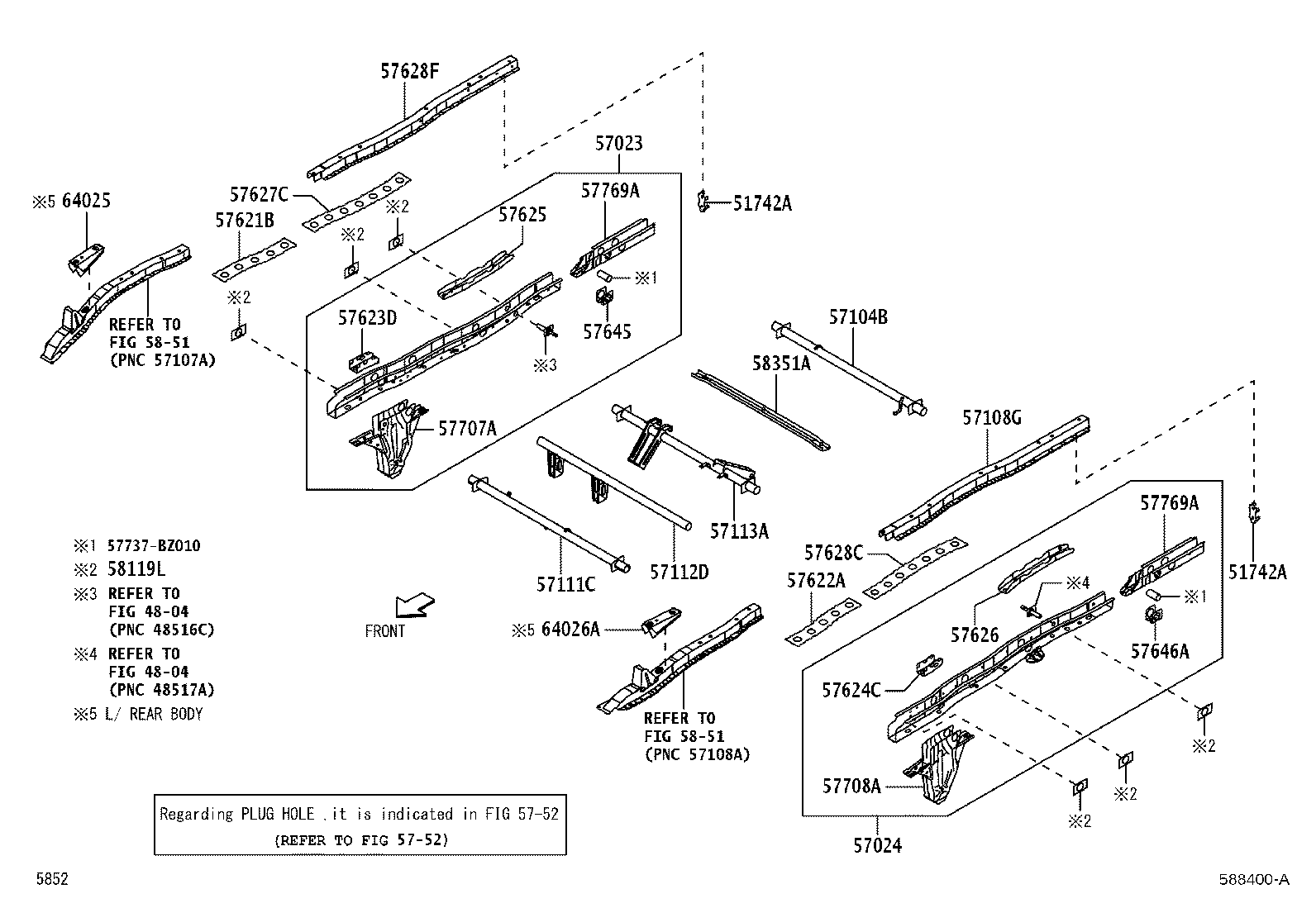 57042-BZ010 PANEL, REAR FLOOR SIDE, LH product image