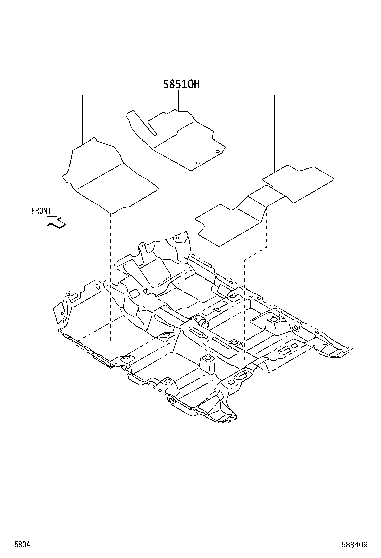58512-BP010 MAT, FLOOR, FRONT LH product image