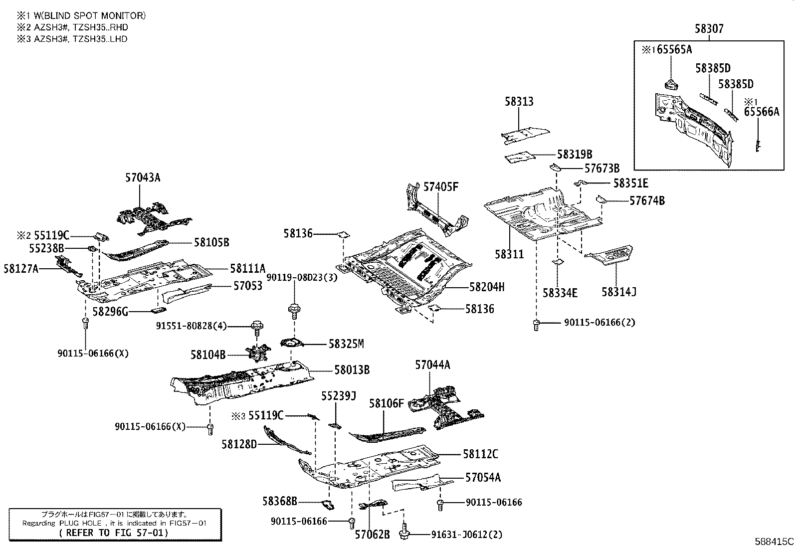 58319-30060 BRACKET, REAR FLOOR SIDE PANEL product image
