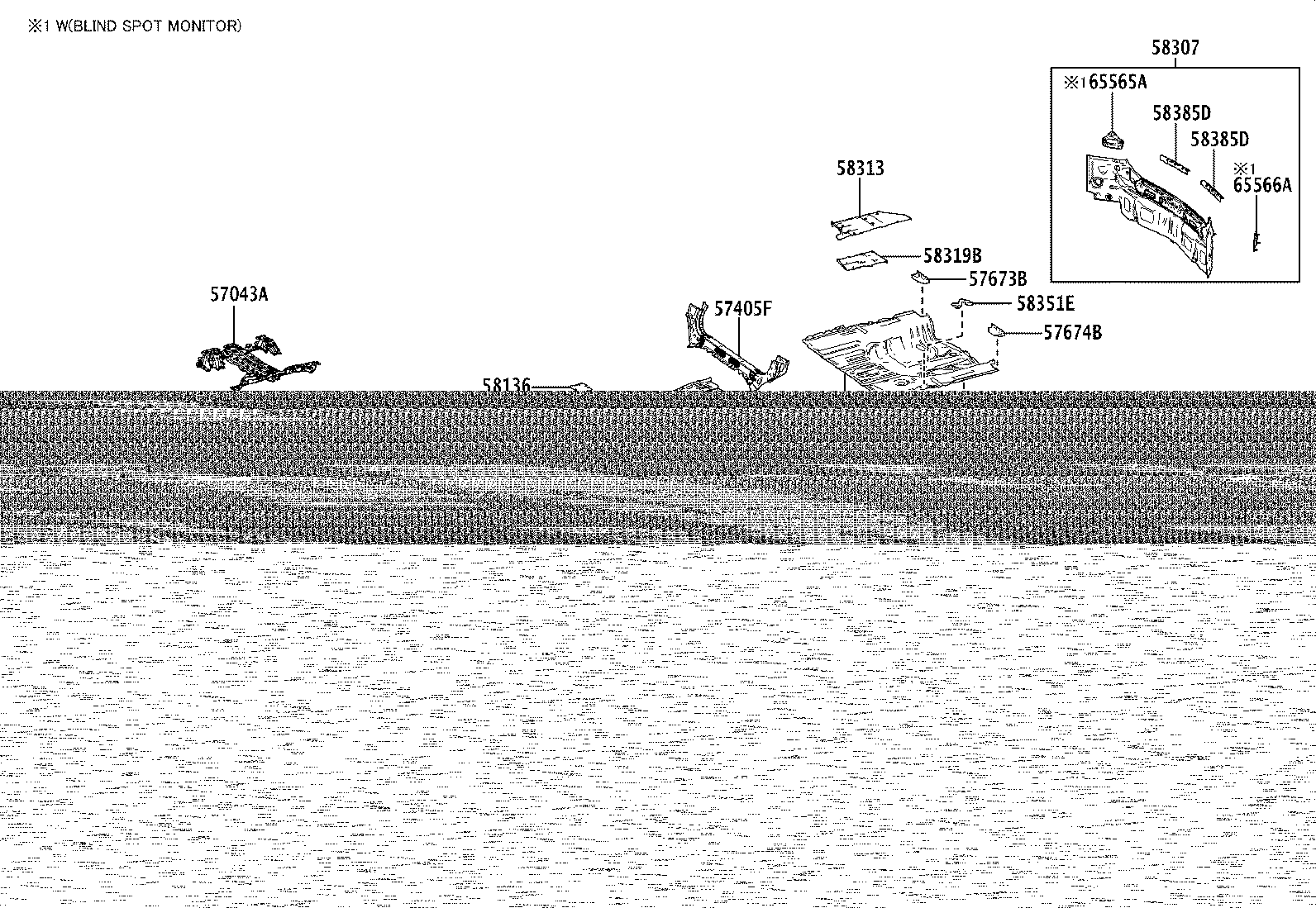 Toyota 58325-30110 COVER, REAR FLOOR SERVICE HOLE, NO.1