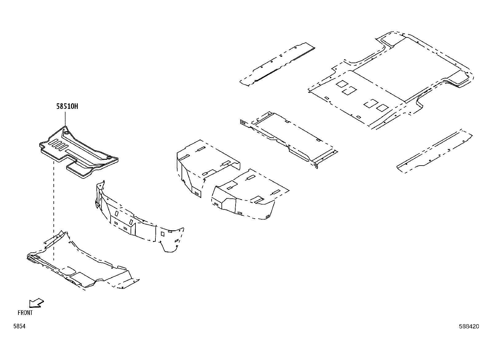 58510-BY150 MAT ASSY, FLOOR product image