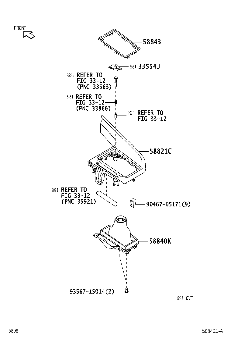 58908-BZ030 LOCK SUB-ASSY, CONSOLE COMPARTMENT DOOR product image