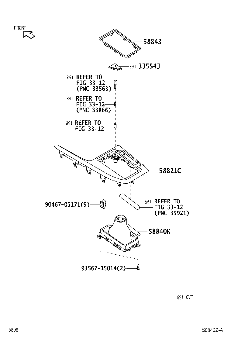 58908-BZ030 LOCK SUB-ASSY, CONSOLE COMPARTMENT DOOR product image