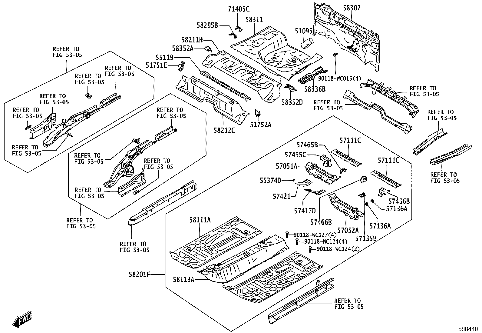 57466-WC001 BRACKET, FRONT SEAT, INSIDE LH product image