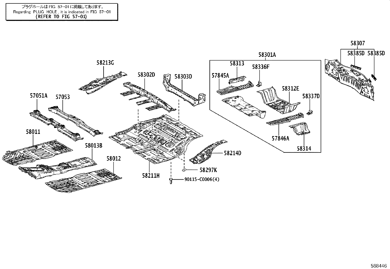 58301-0R200 PANEL SUB-ASSY, REAR FLOOR product image
