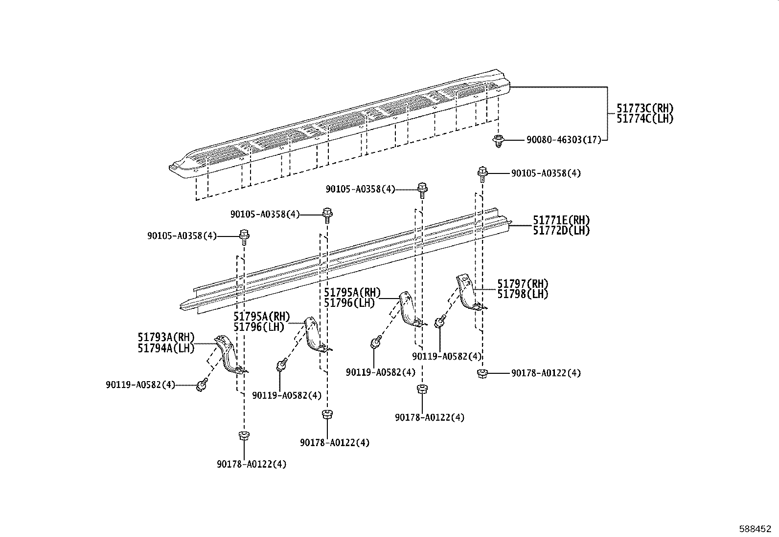 57501-0C010 BRACE SUB-ASSY, FRONT FLOOR, CENTER product image