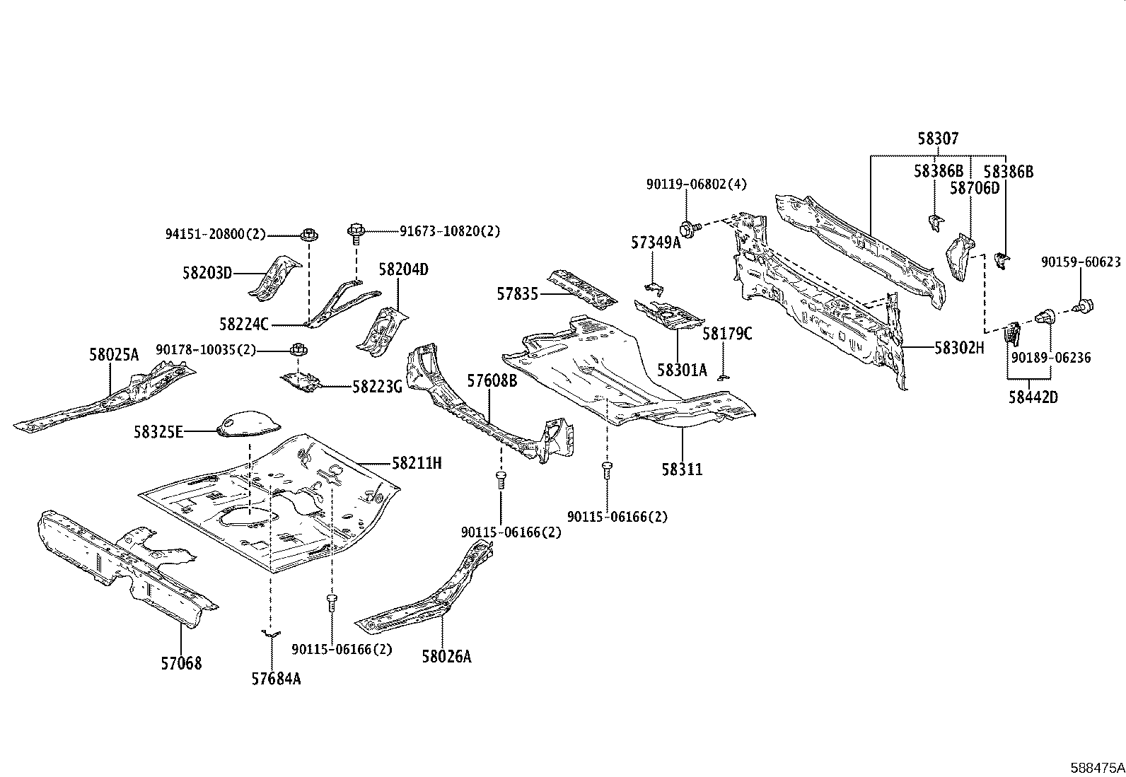 58307-52810 PANEL SUB-ASSY, BODY LOWER BACK product image