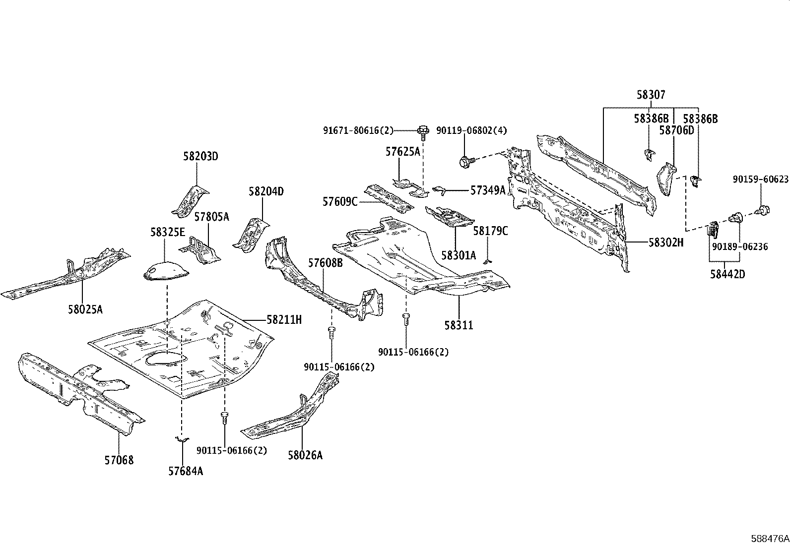 58307-52810 PANEL SUB-ASSY, BODY LOWER BACK product image