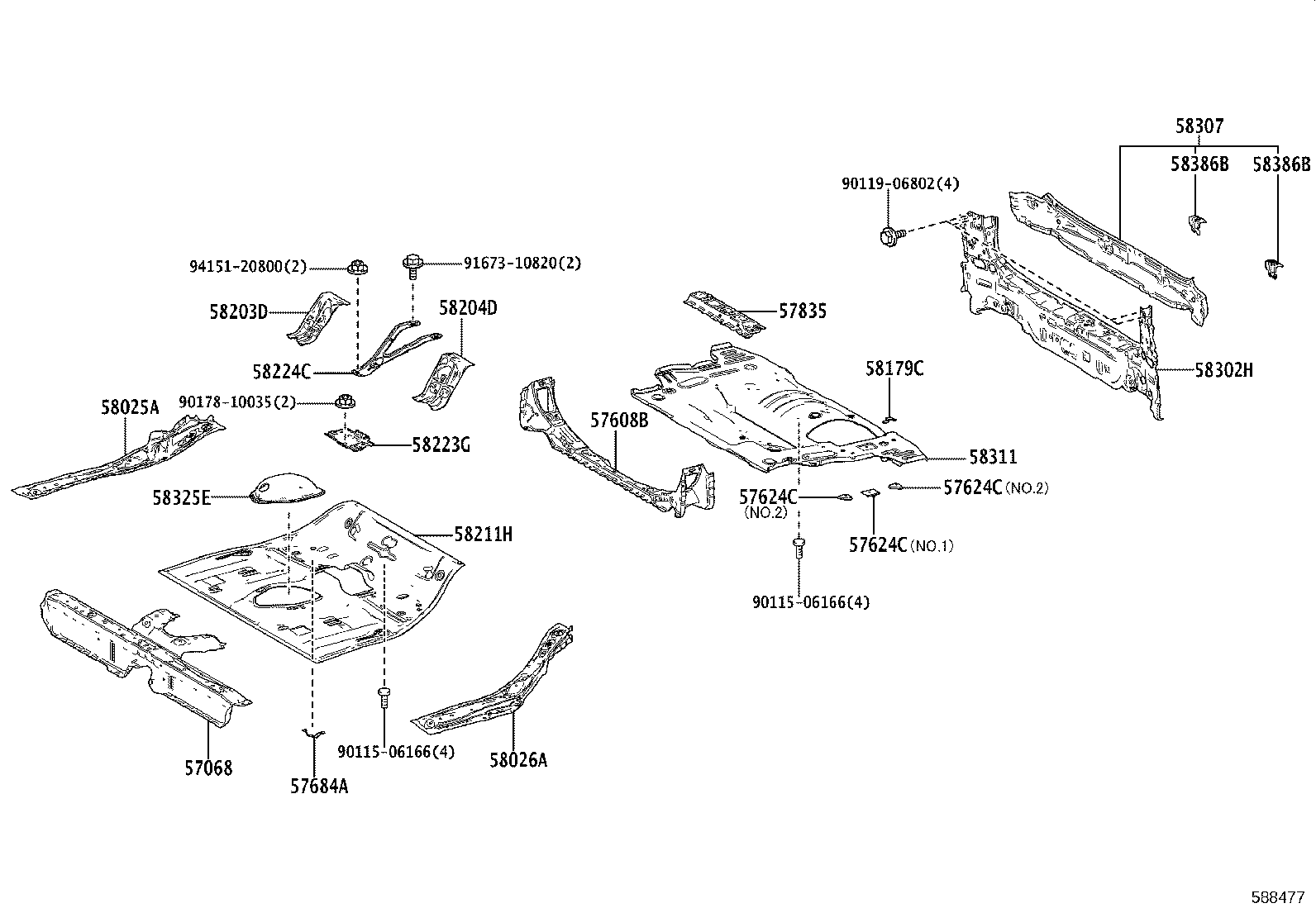 58307-52810 PANEL SUB-ASSY, BODY LOWER BACK product image