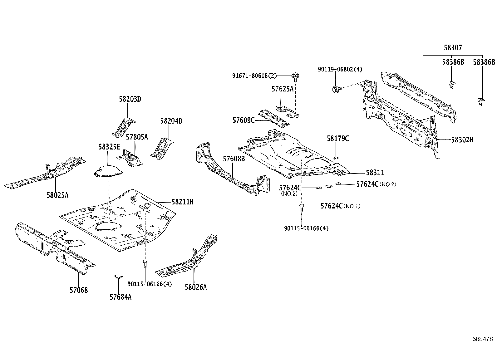 58307-52810 PANEL SUB-ASSY, BODY LOWER BACK product image