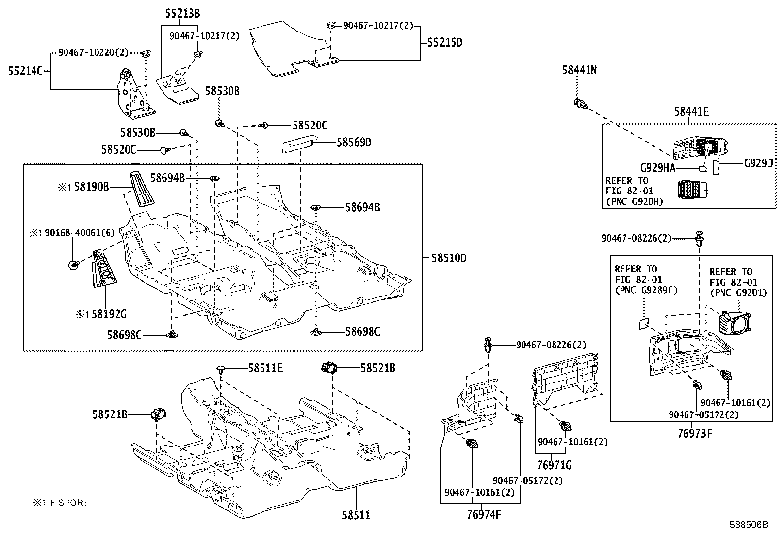 Toyota 55215-76011 PAD, DASH PANEL INSULATOR, NO.3