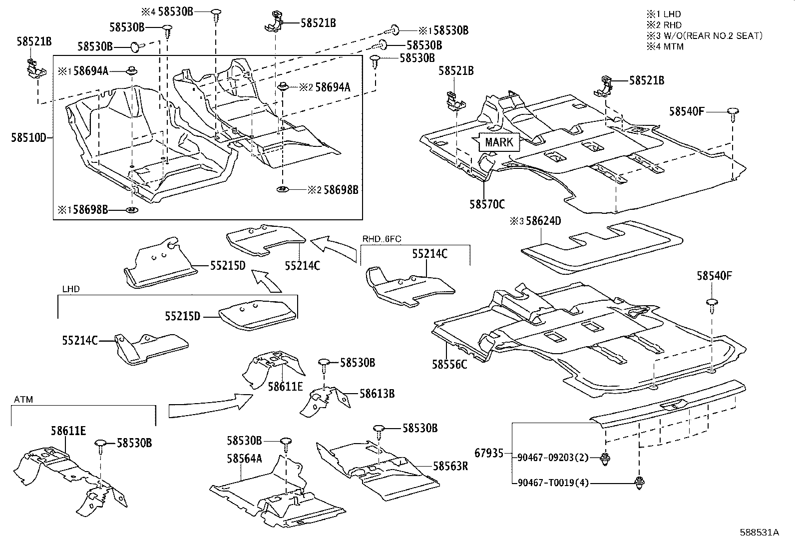 58500-YYG50-C0 MAT ASSY, FLOOR product image