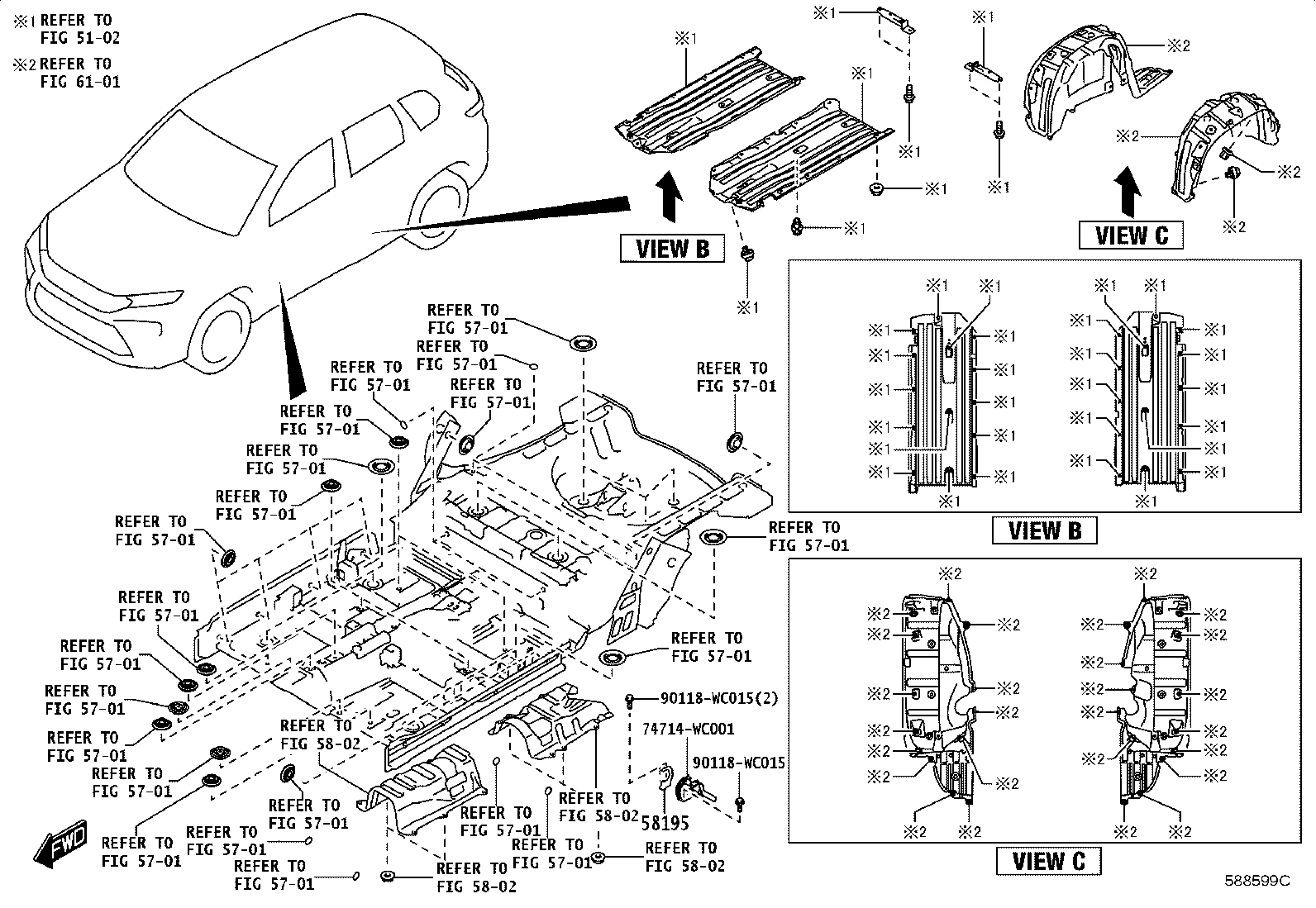 58351-WC009 BRACKET, SPARE WHEEL CLAMP product image