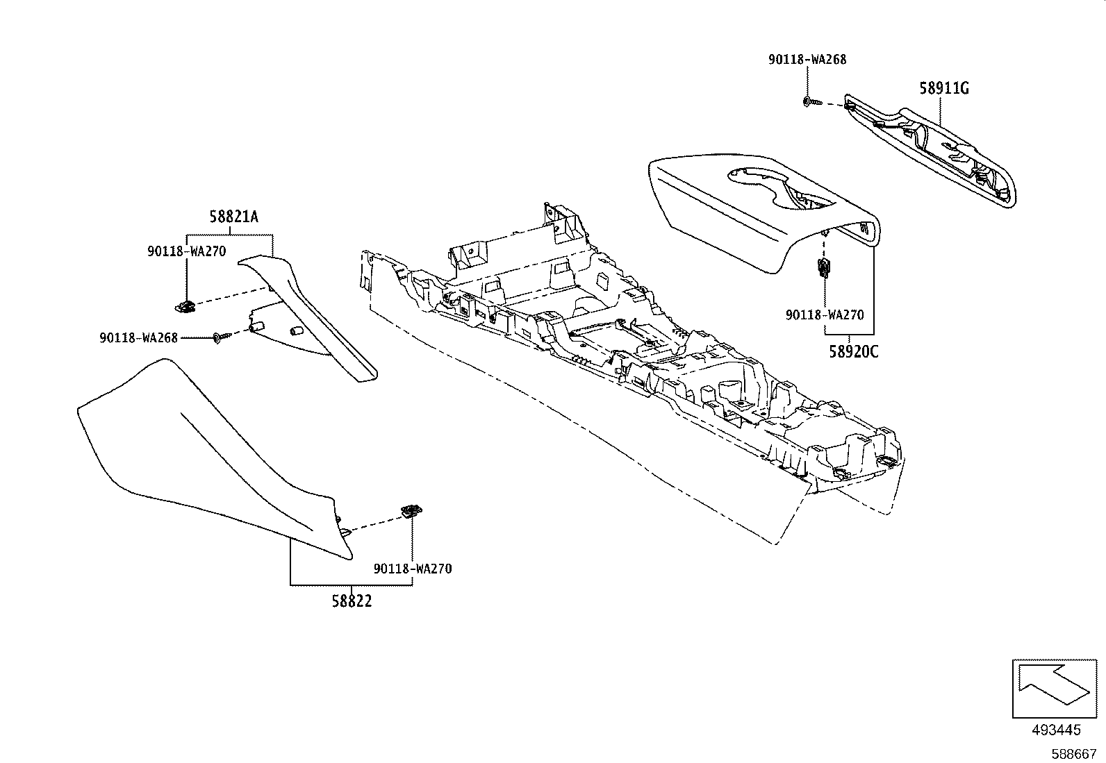 58912-WAA09 PANEL, CONSOLE, SIDE product image