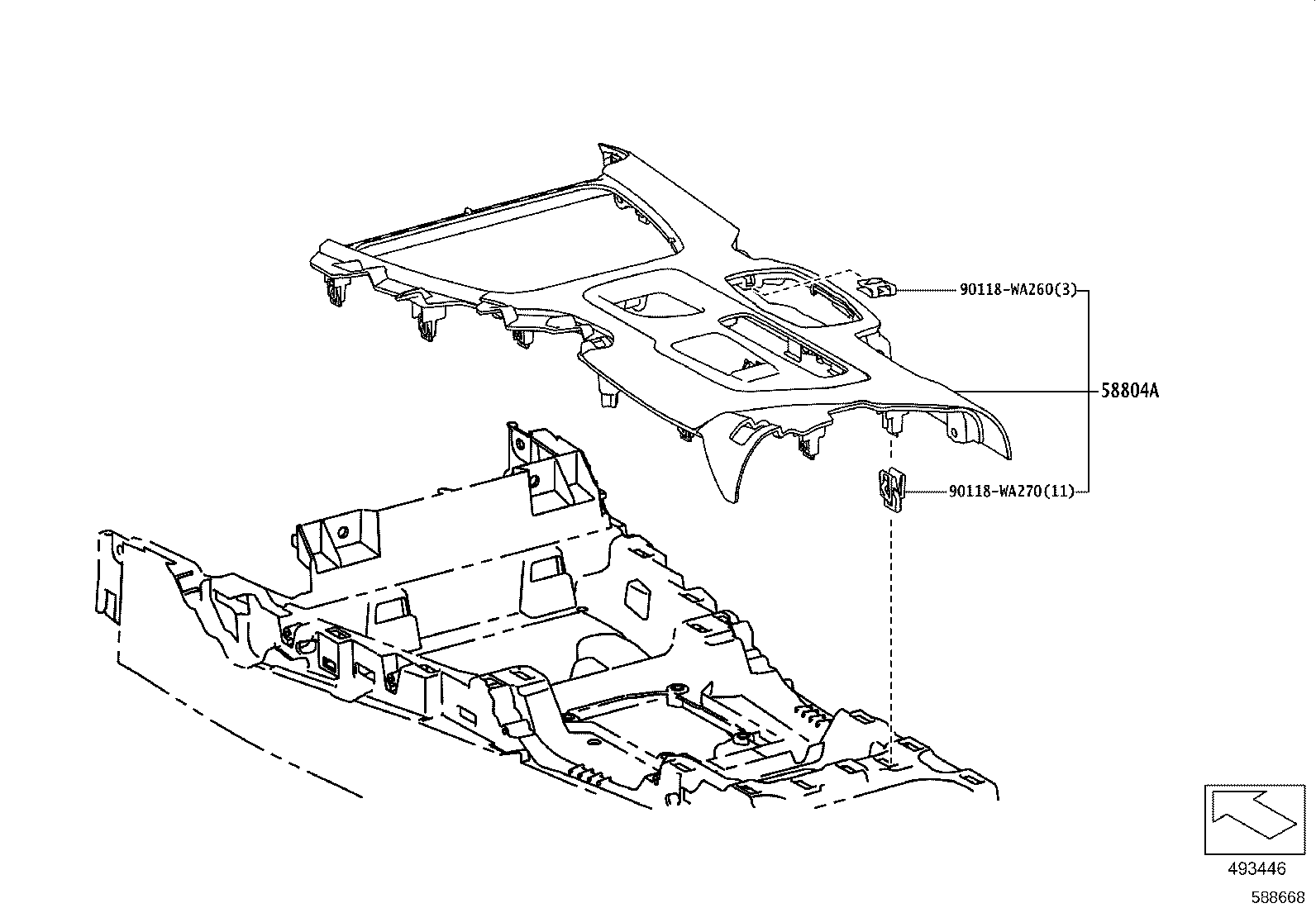 58912-WAA09 PANEL, CONSOLE, SIDE product image