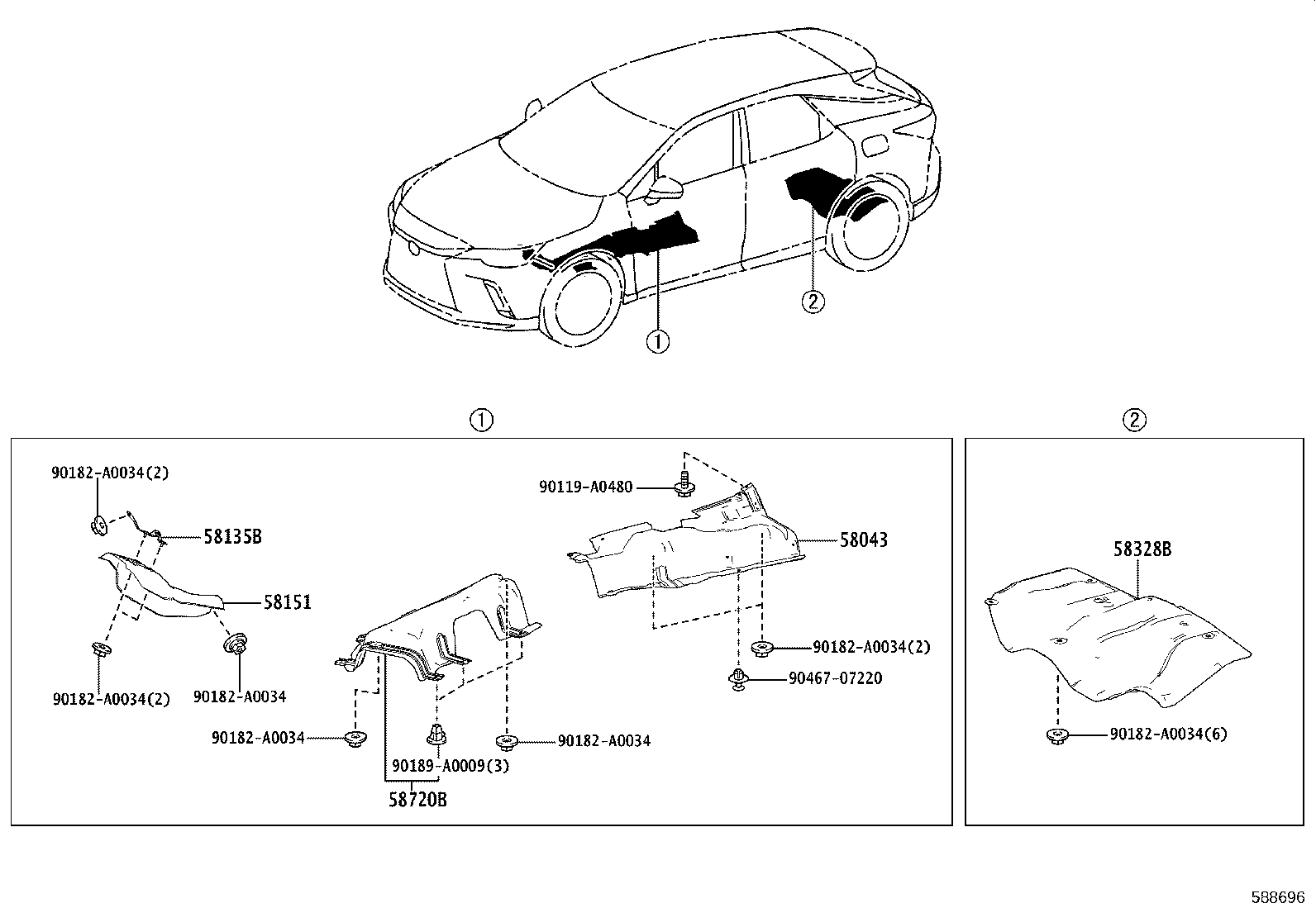 58720-0E121 Toyota Reference Part product image