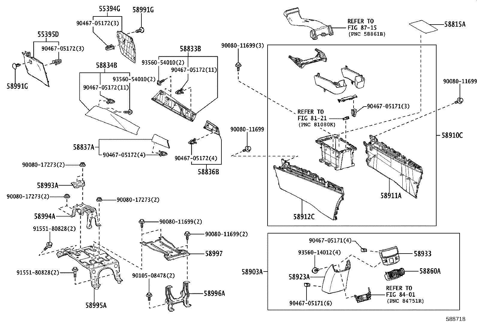 58993-0E020 BRACKET, CONSOLE BOX MOUNTING, LOWER product image
