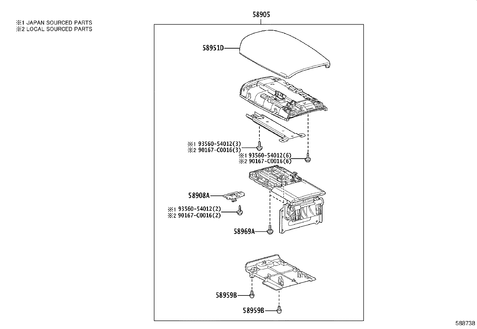 58833-0A130 GARNISH, CONSOLE UPPER PANEL, NO.1 product image