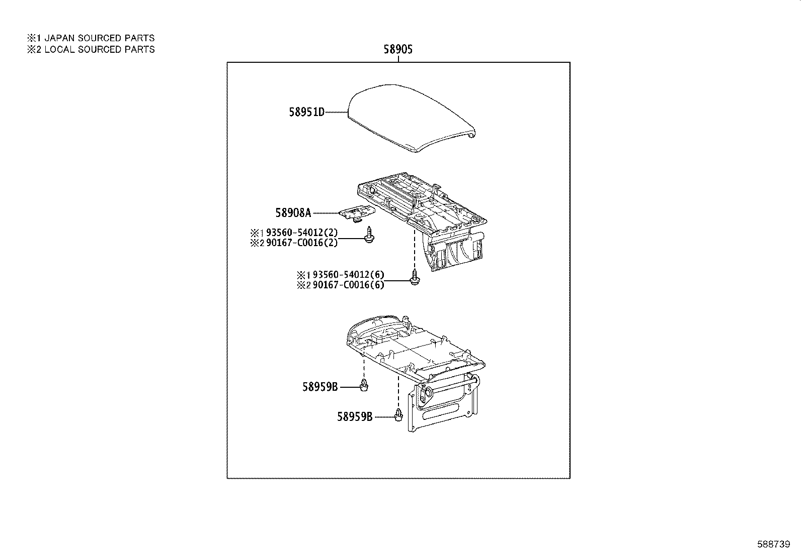 58833-0A130 GARNISH, CONSOLE UPPER PANEL, NO.1 product image
