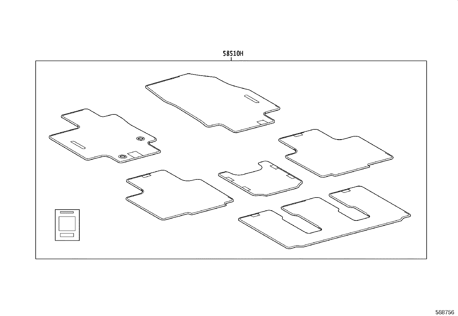 58563-0E070 SILENCER, FRONT FLOOR, NO.3 product image