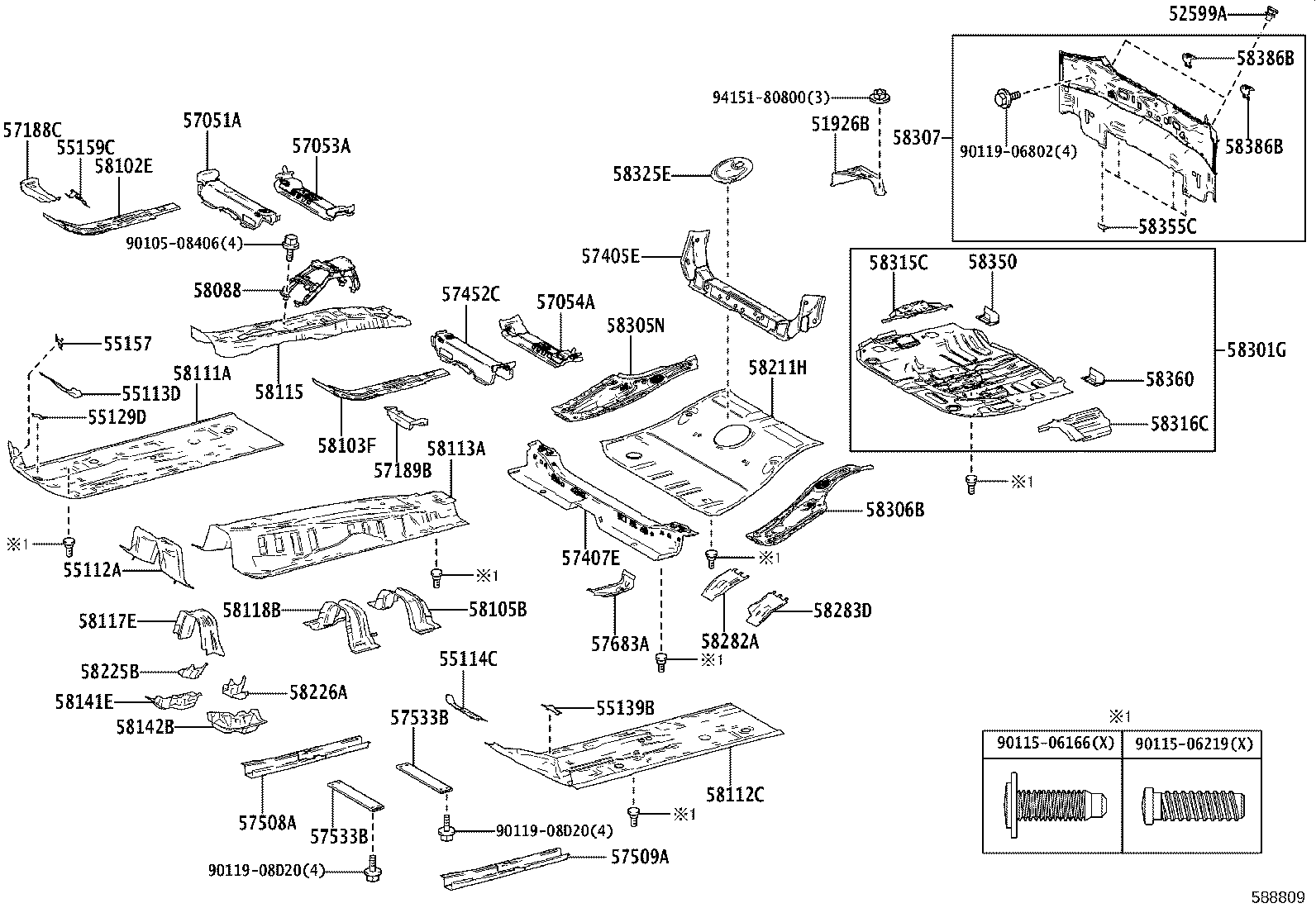 51926-47010 REINFORCEMENT, SPARE WHEEL MOUNTING product image