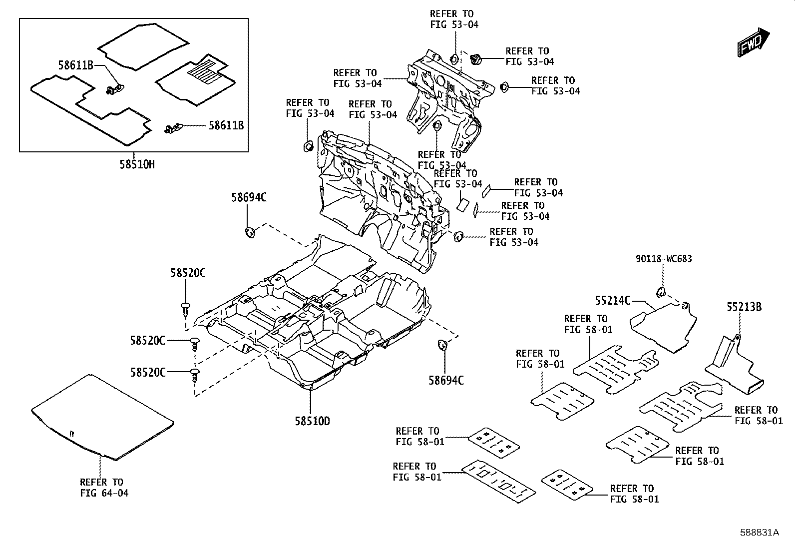 58500-WC012 MAT ASSY, FLOOR product image