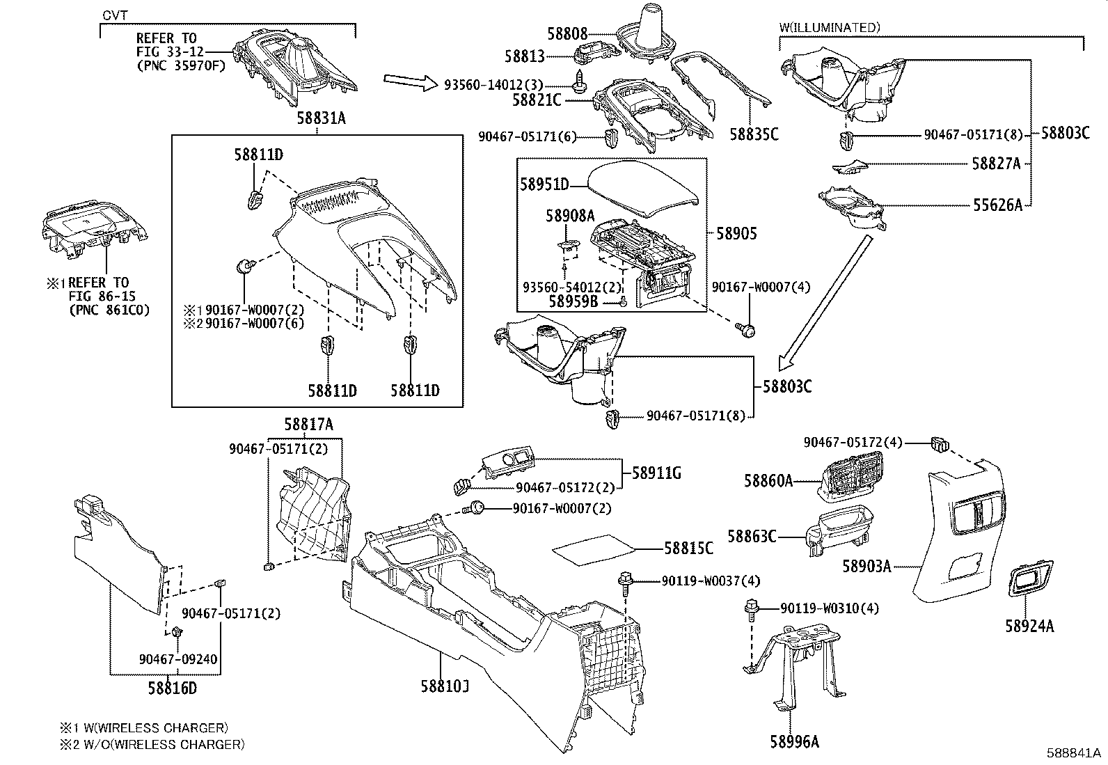 58835-02100 ORNAMENT, CONSOLE BOX product image
