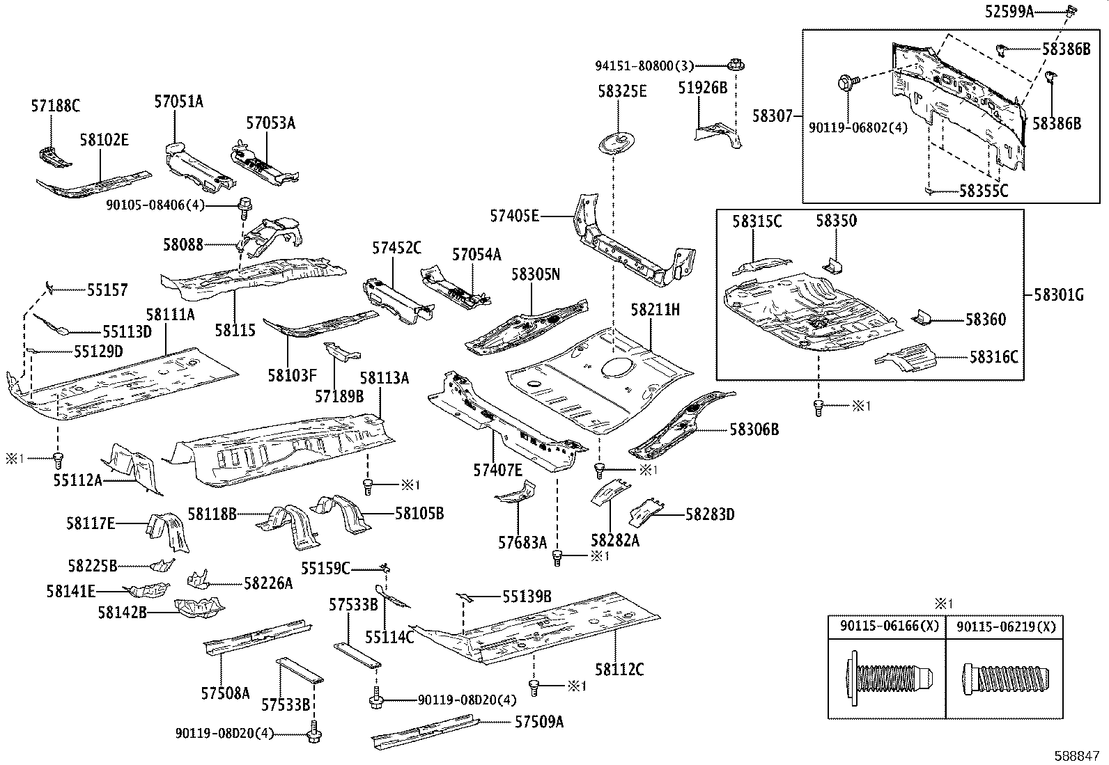 51926-47010 REINFORCEMENT, SPARE WHEEL MOUNTING product image