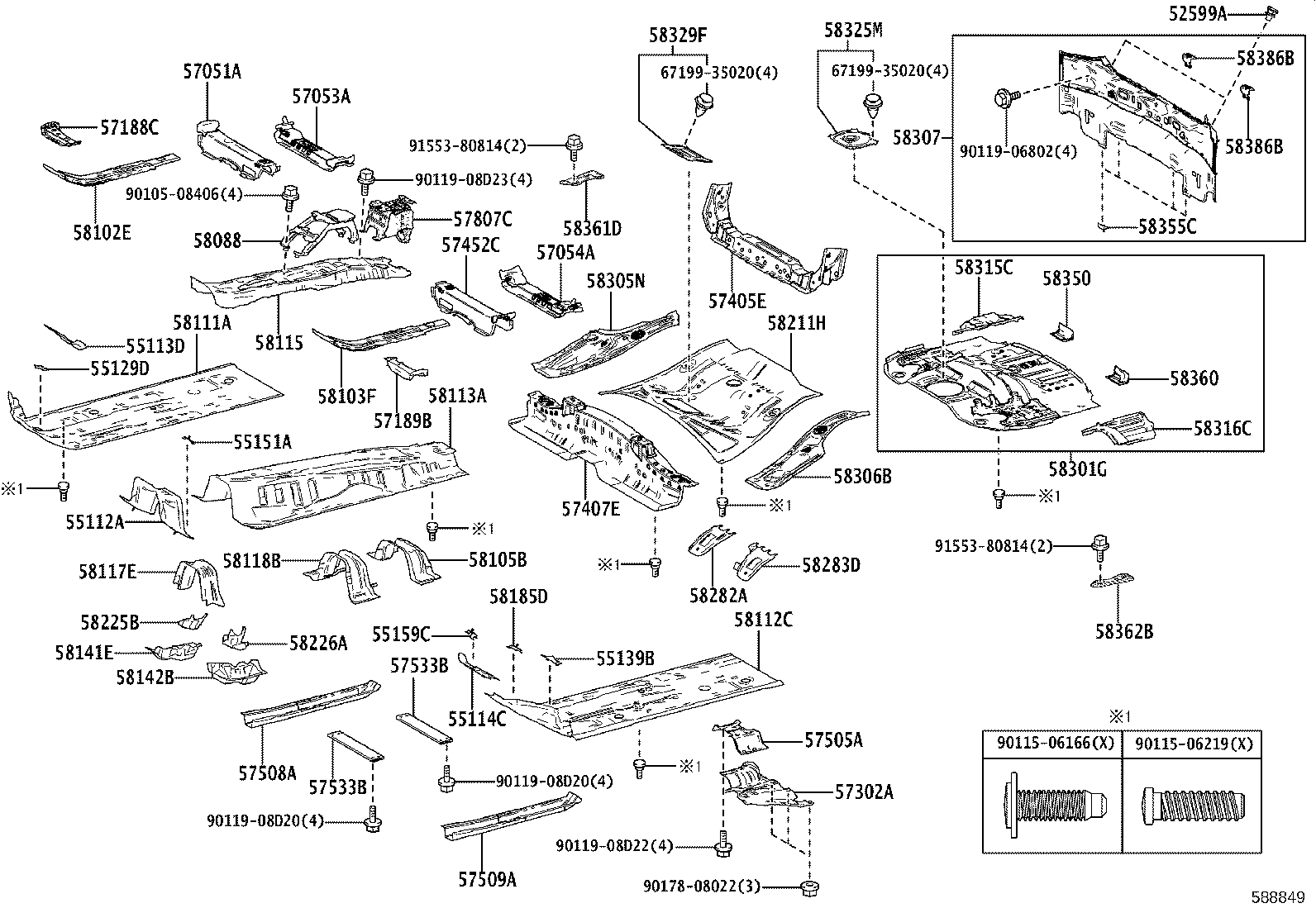 58301-47360 PAN SUB-ASSY, REAR FLOOR product image
