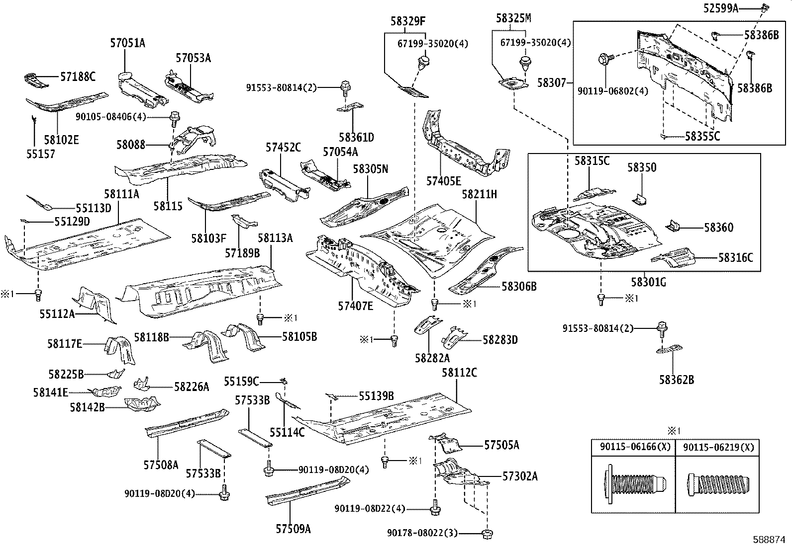 51926-47010 REINFORCEMENT, SPARE WHEEL MOUNTING product image