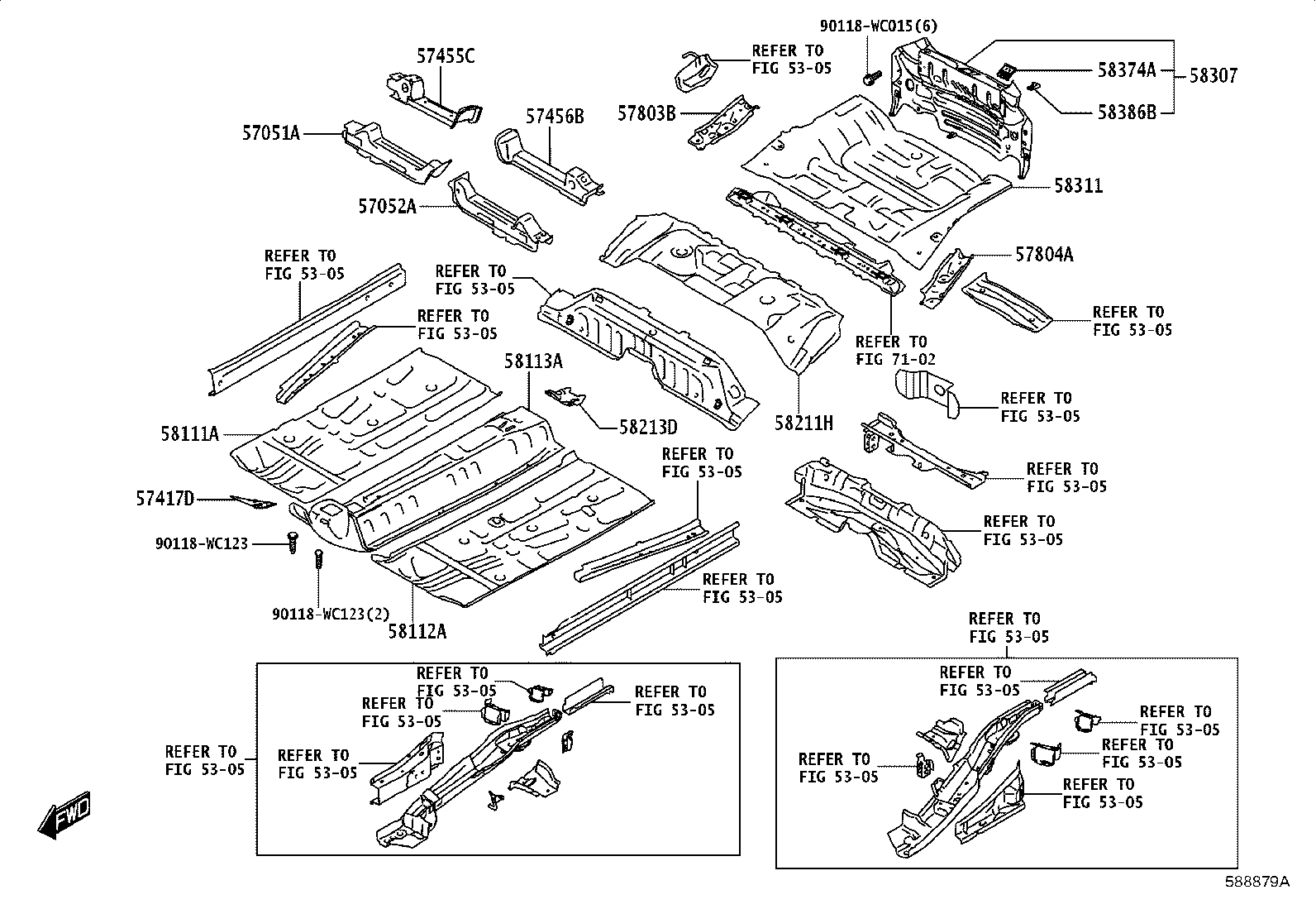 57456-WC005 BRACKET, FRONT SEAT MOUNTING, OUTSIDE LH product image