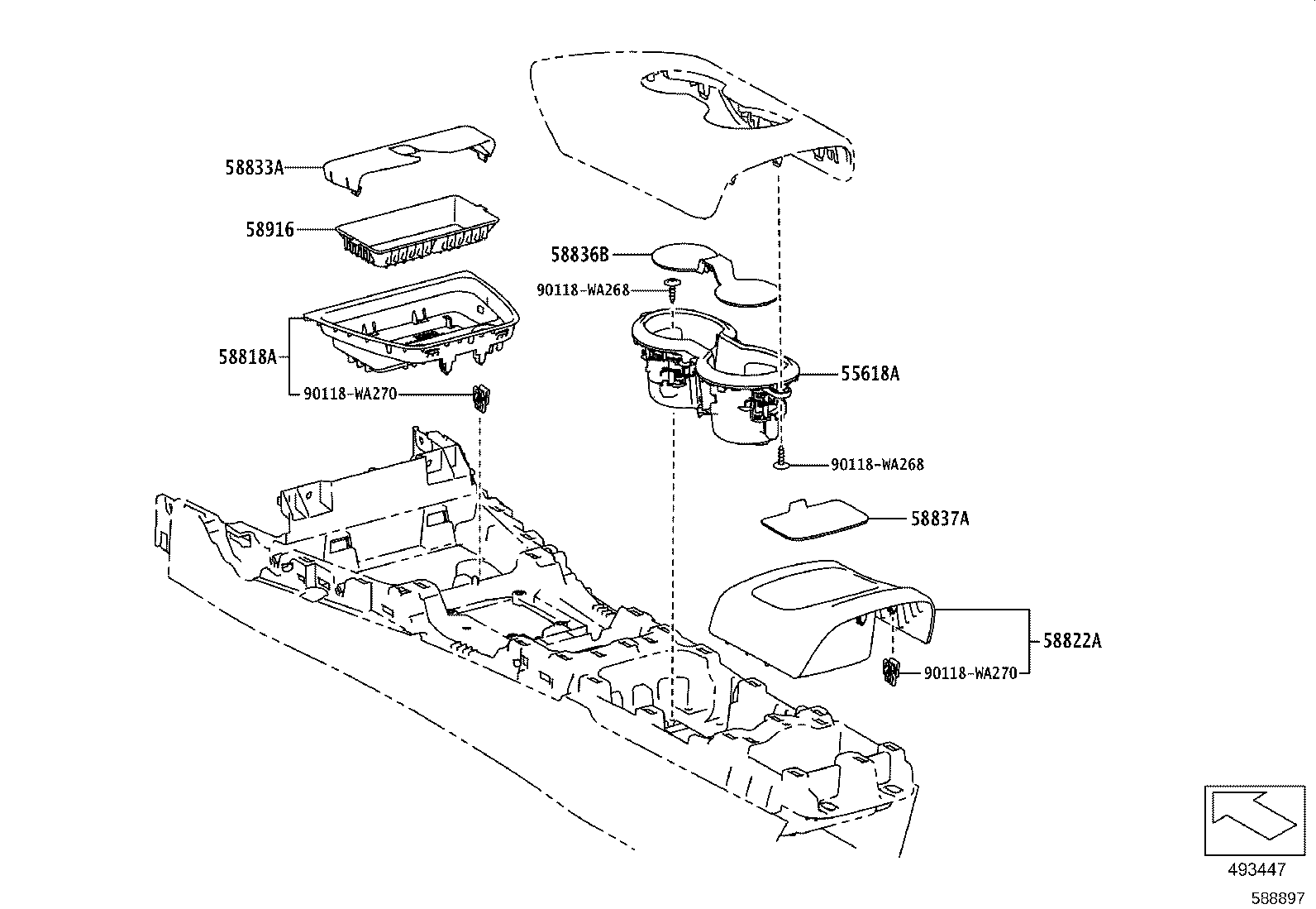 58912-WAA09 PANEL, CONSOLE, SIDE product image