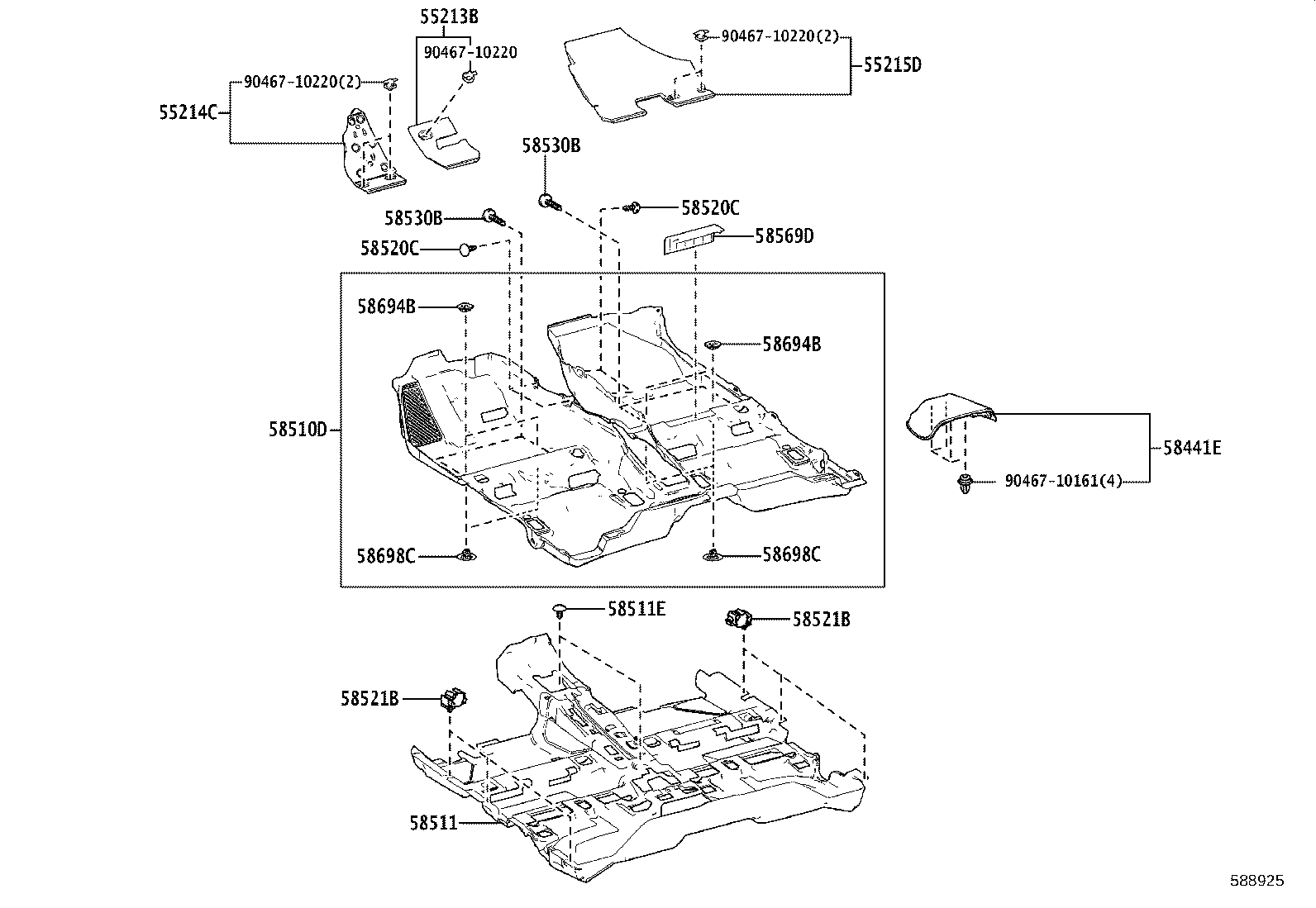 58192-76090 PANEL, FOOTREST, NO.2 product image