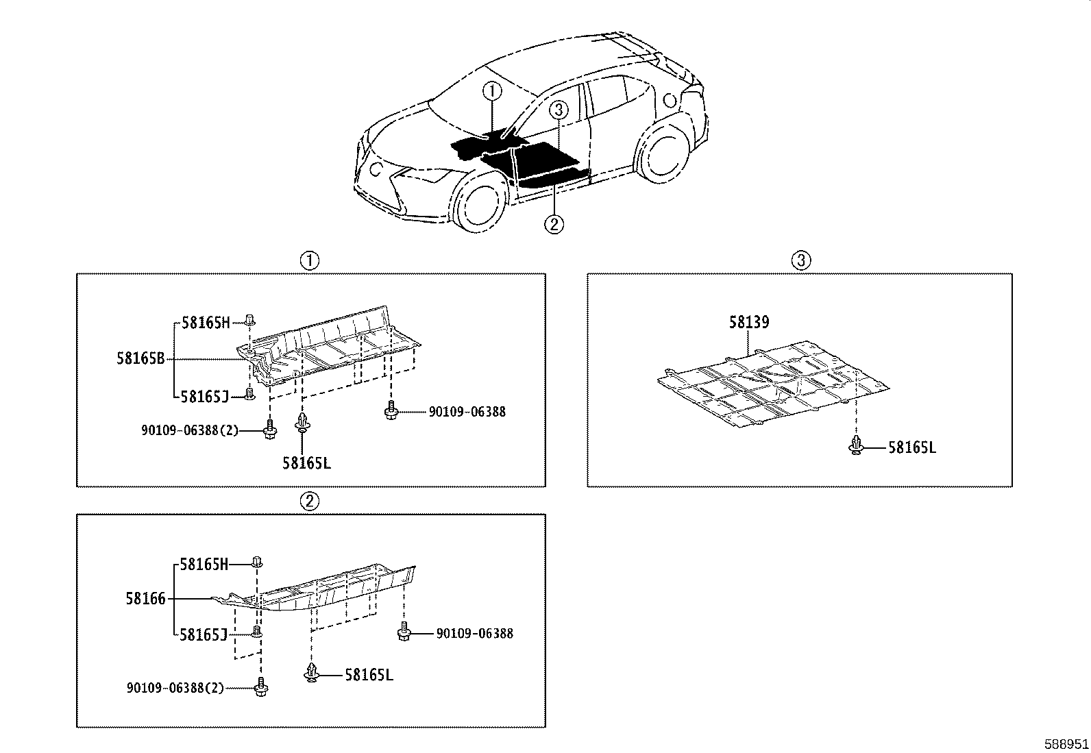 58166-76030 COVER, FRONT FLOOR, LH product image