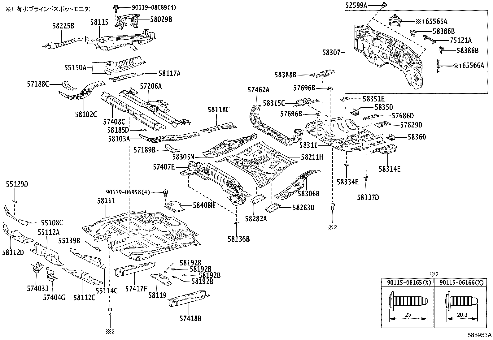 58307-76041 PANEL SUB-ASSY, BODY LOWER BACK product image