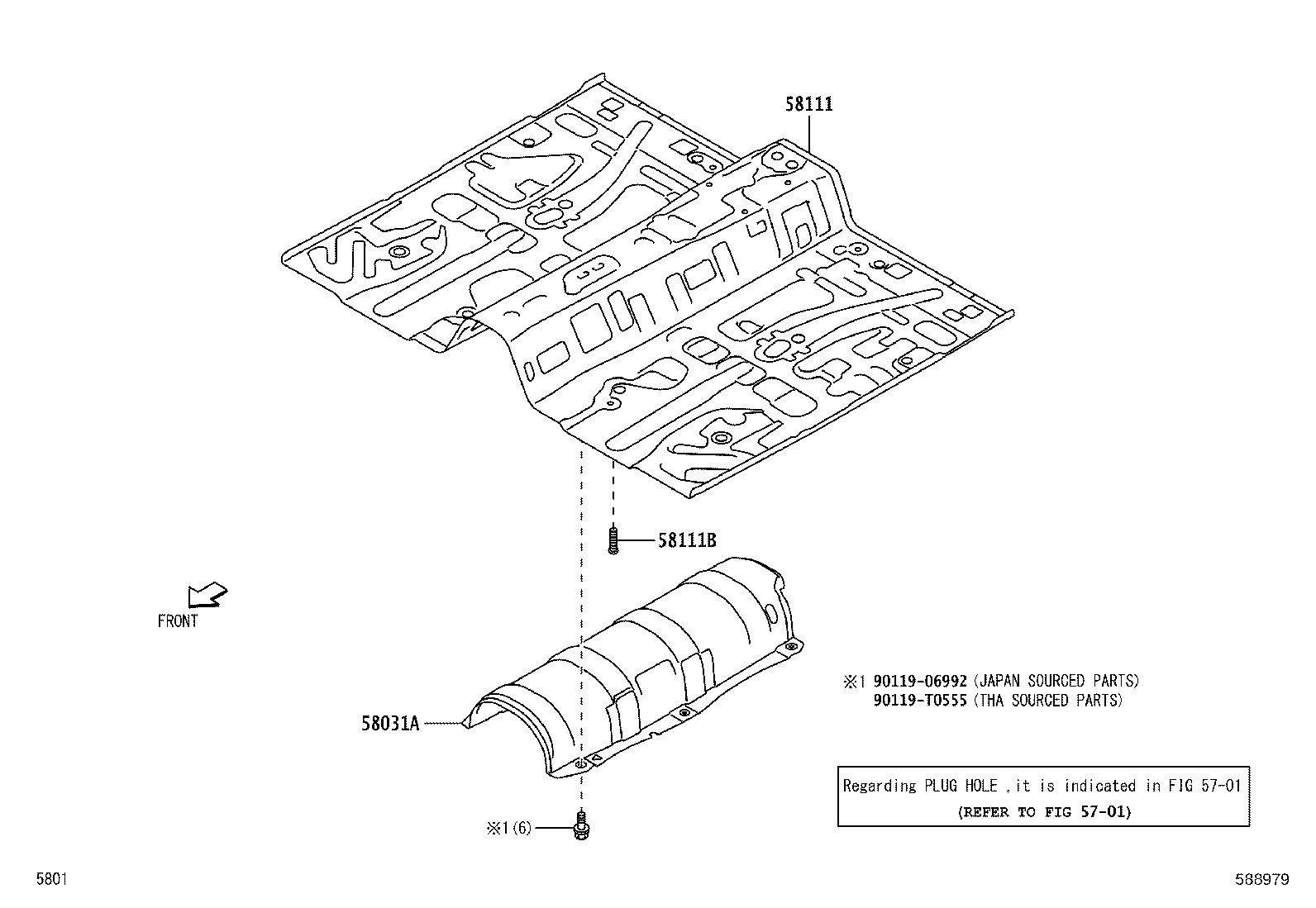 46522-BZ030 PLATE, PARKING BRAKE MOUNTING product image