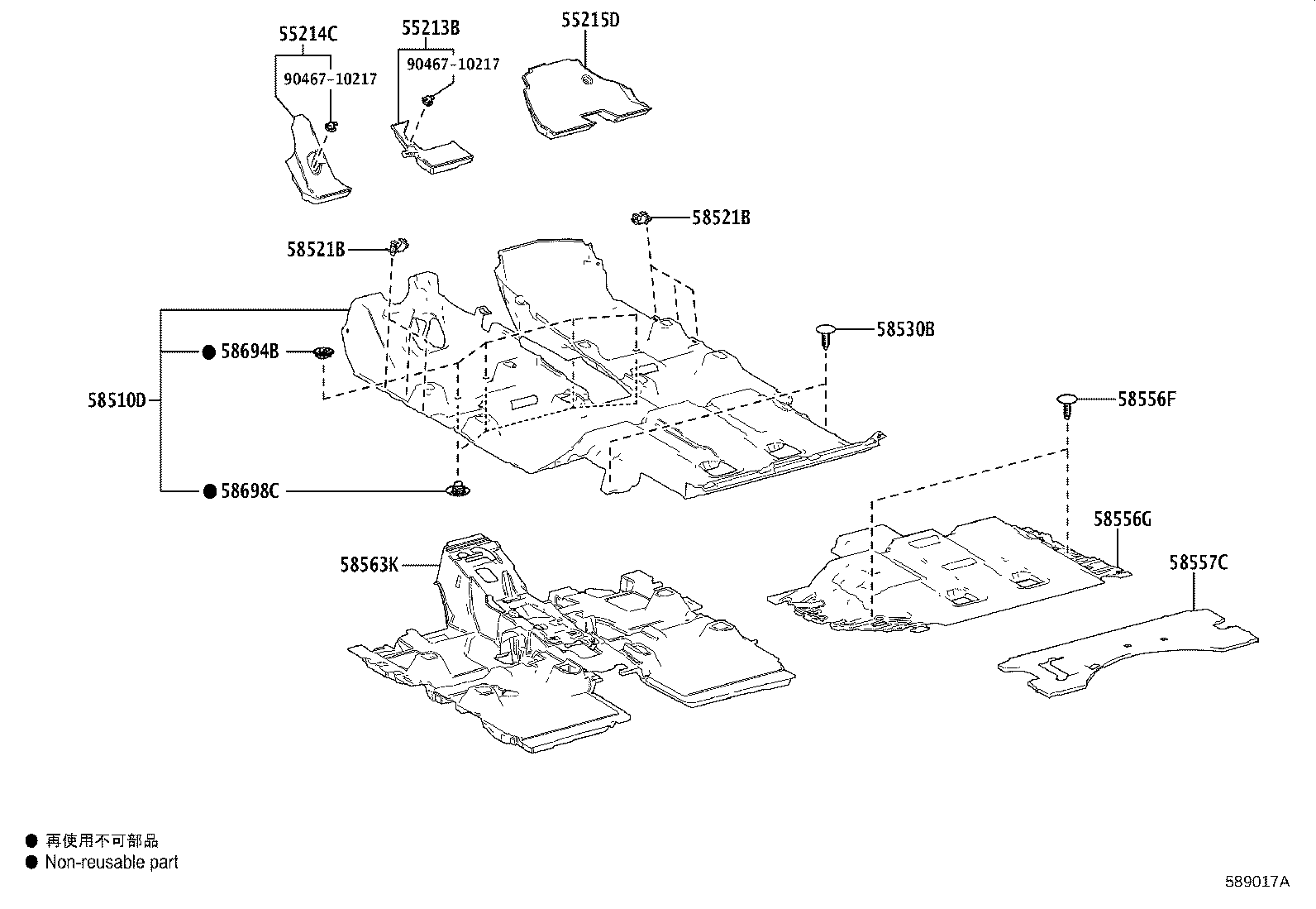 65341-0E050 BOARD, FLOOR, NO.1 product image