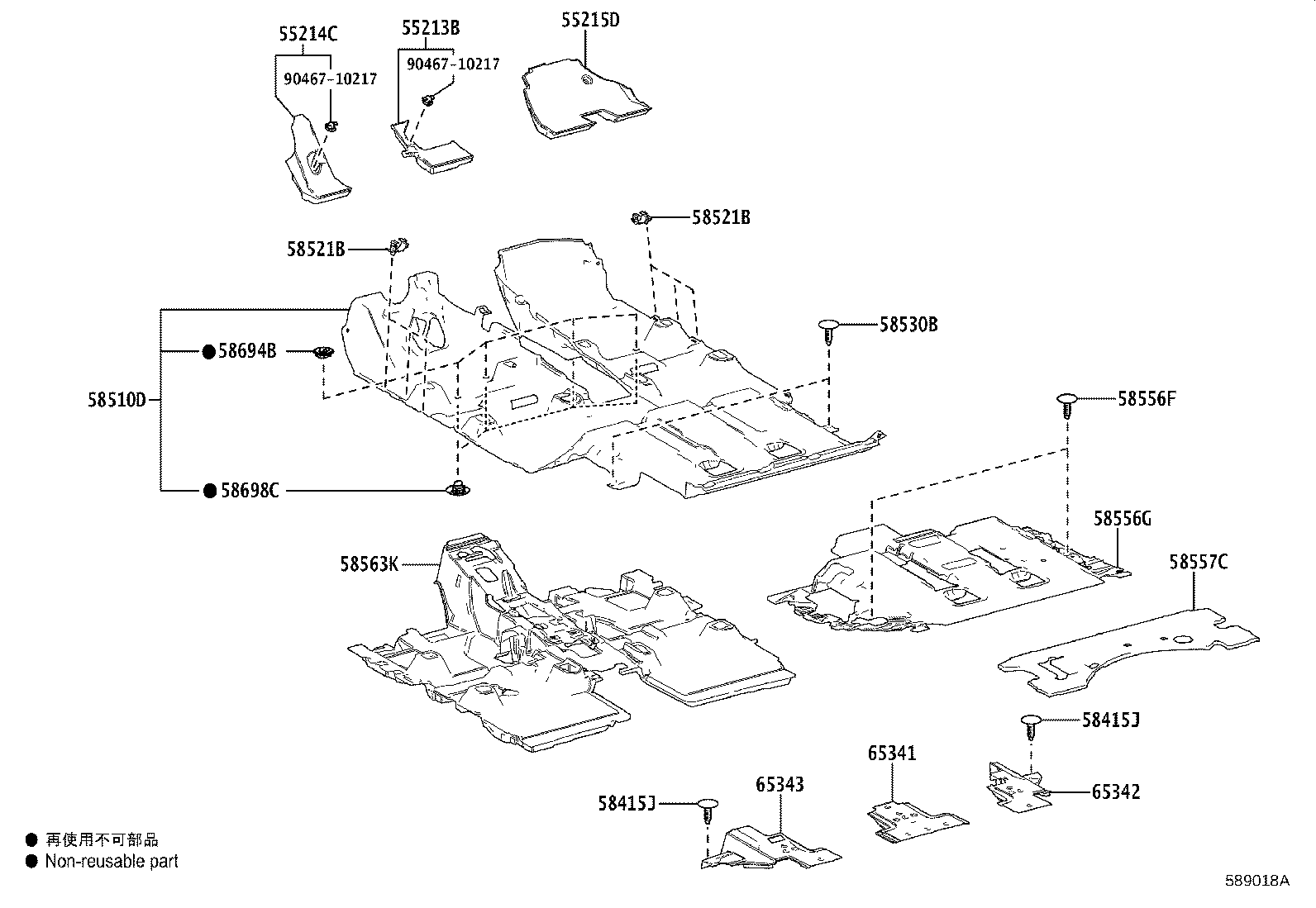 65341-0E050 BOARD, FLOOR, NO.1 product image