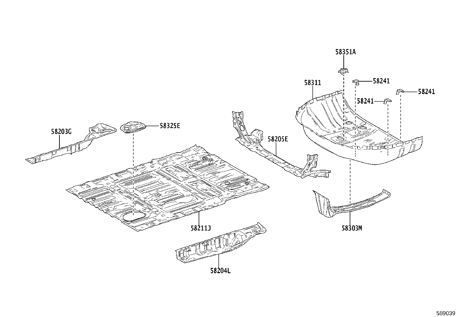 57064-V2010 BRACKET SUB-ASSY, FUEL TANK MOUNTING, REAR LH product image