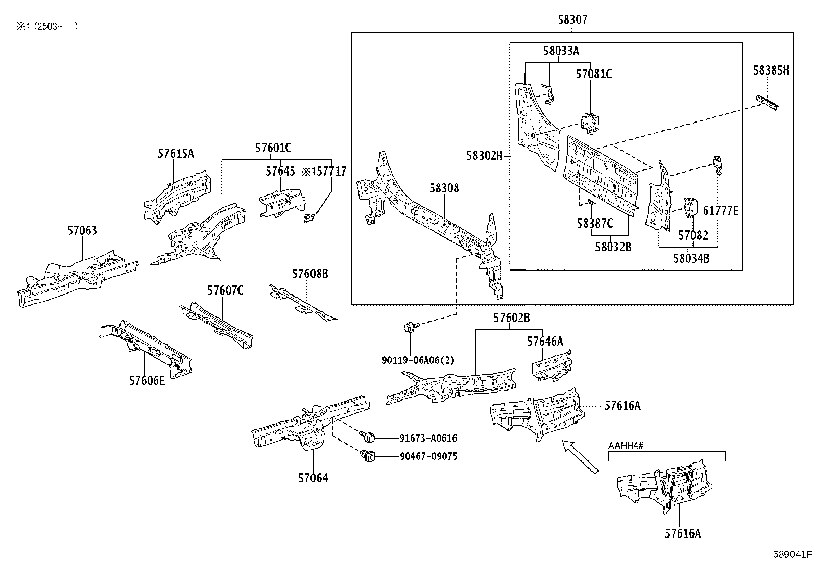 57064-V2010 BRACKET SUB-ASSY, FUEL TANK MOUNTING, REAR LH product image