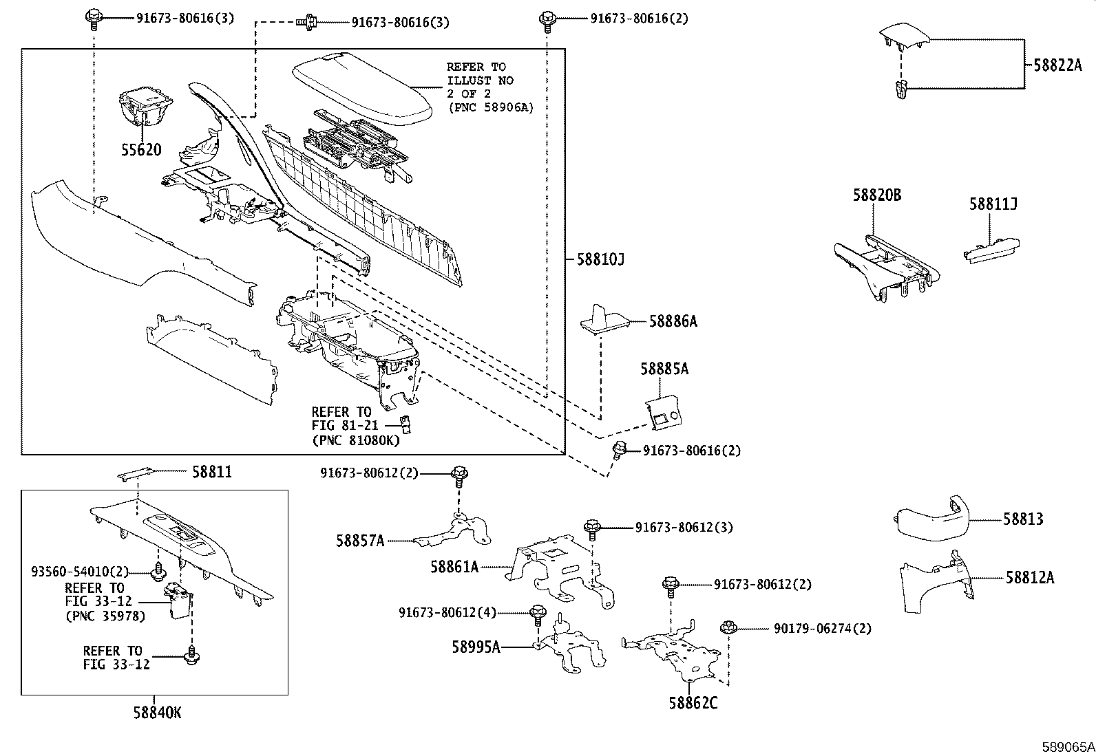 Toyota 58810-11150-J2 BOX ASSY, CONSOLE