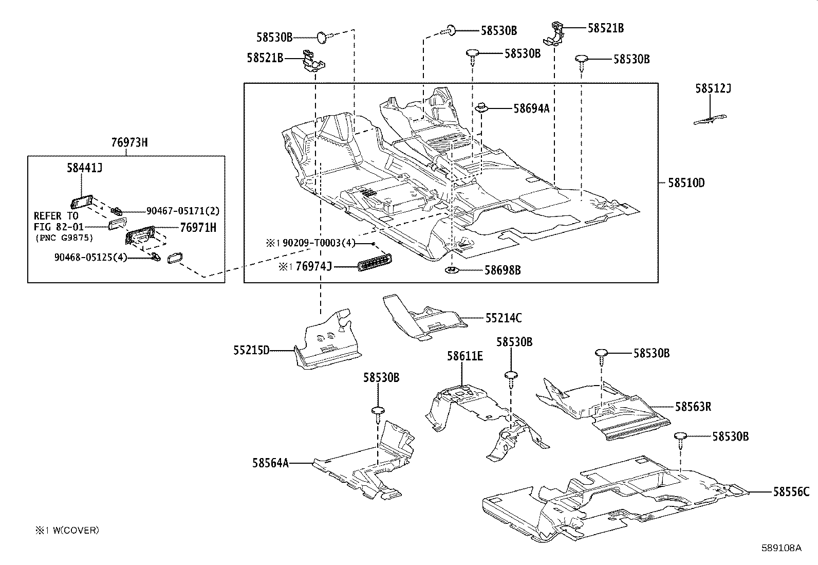 Toyota 58441-KK010-C0 COVER, BATTERY SERVICE HOLE