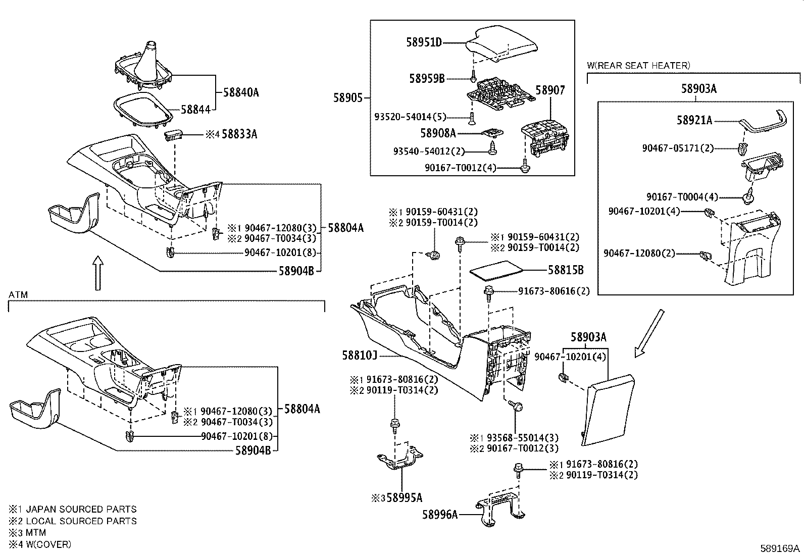 58804-KK650-C0 PANEL SUB-ASSY, CONSOLE, UPPER product image