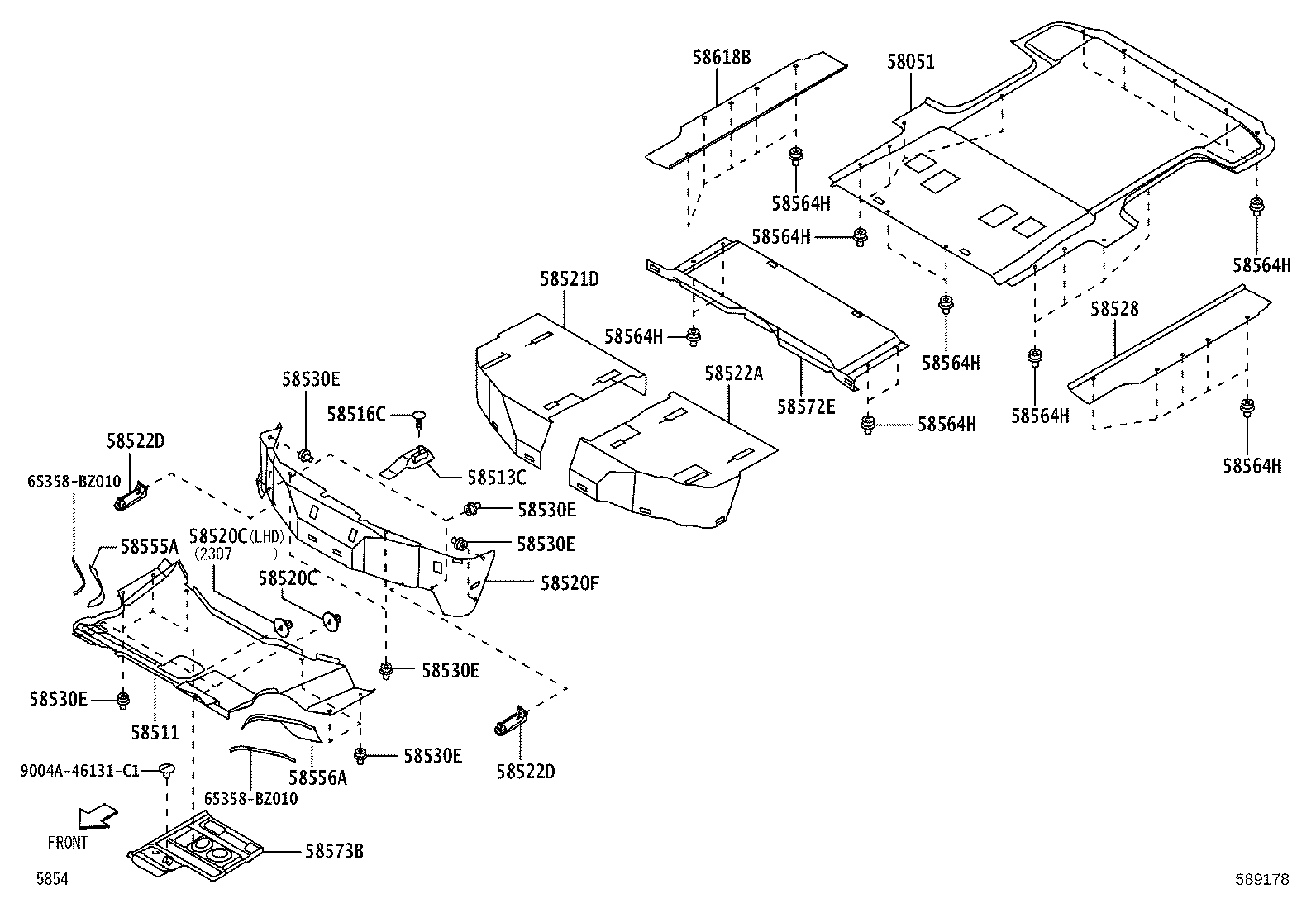 58510-BY150 MAT ASSY, FLOOR product image