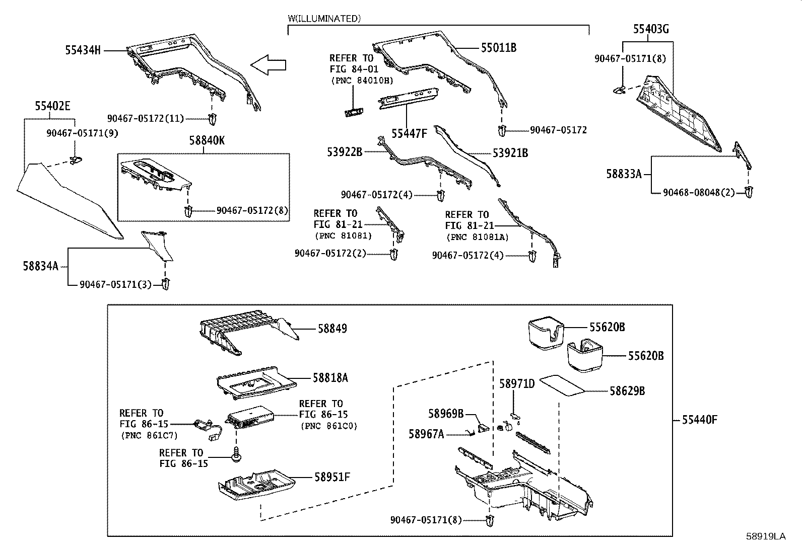 Toyota 55620-0E170 HOLDER, INSTRUMENT PANEL CUP