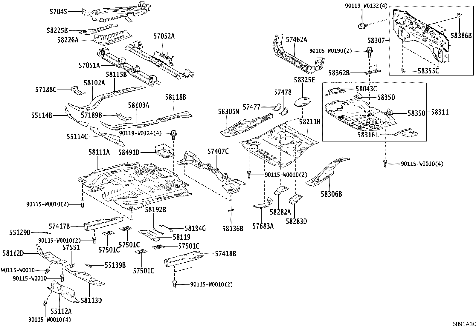 58307-F4090 PANEL SUB-ASSY, BODY LOWER BACK product image