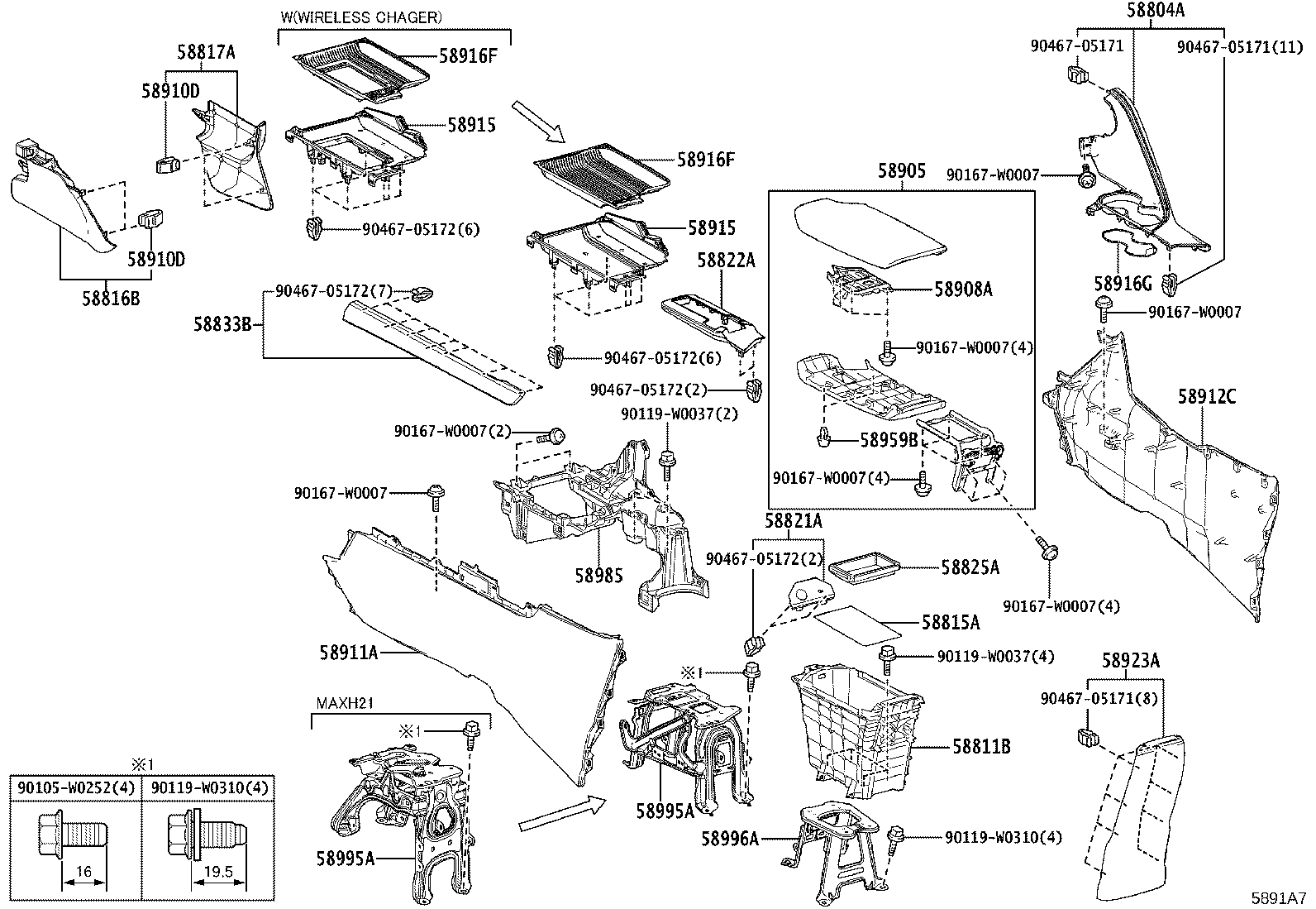 58908-F4060 LOCK SUB-ASSY, CONSOLE COMPARTMENT DOOR product image