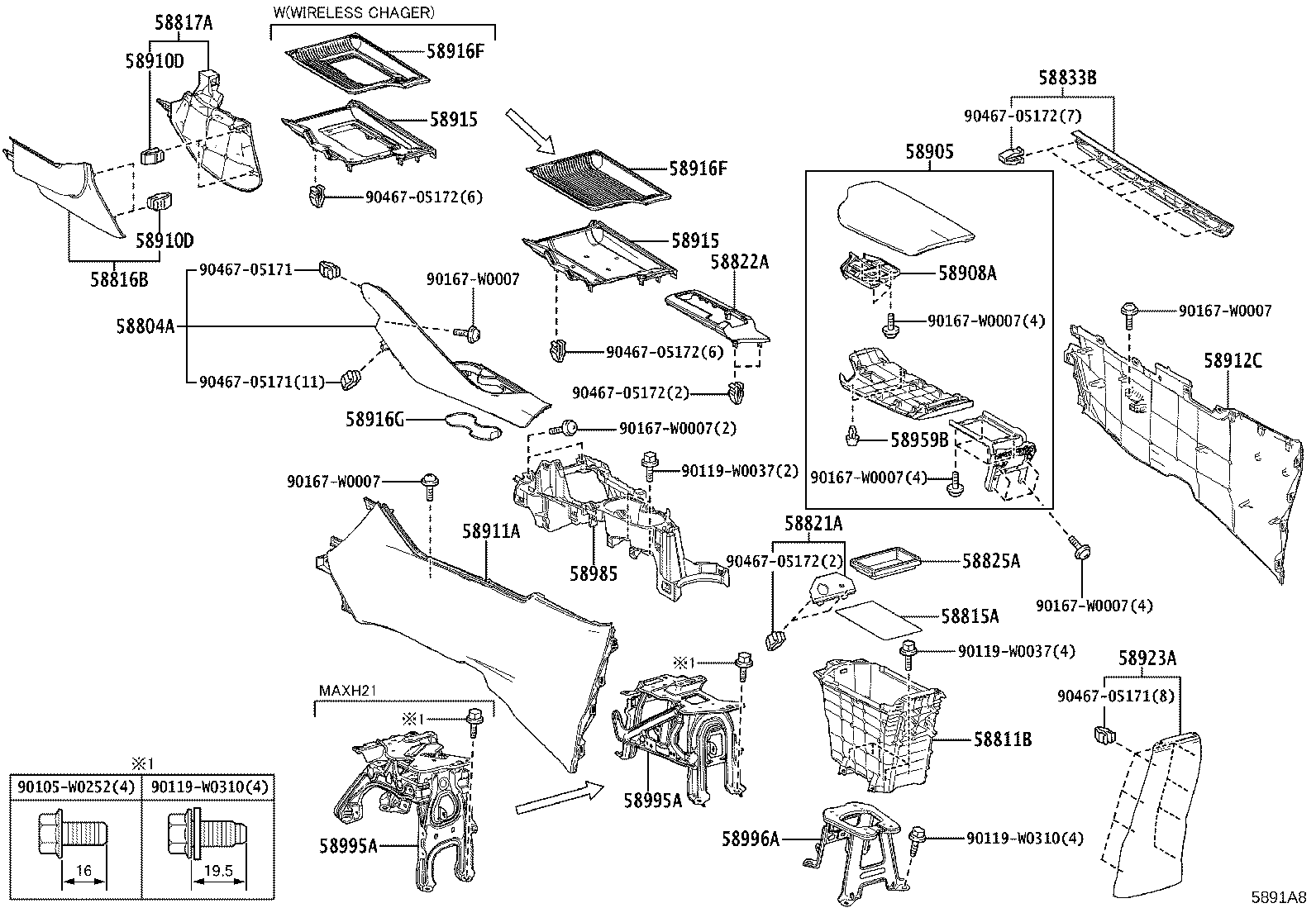 58908-F4060 LOCK SUB-ASSY, CONSOLE COMPARTMENT DOOR product image