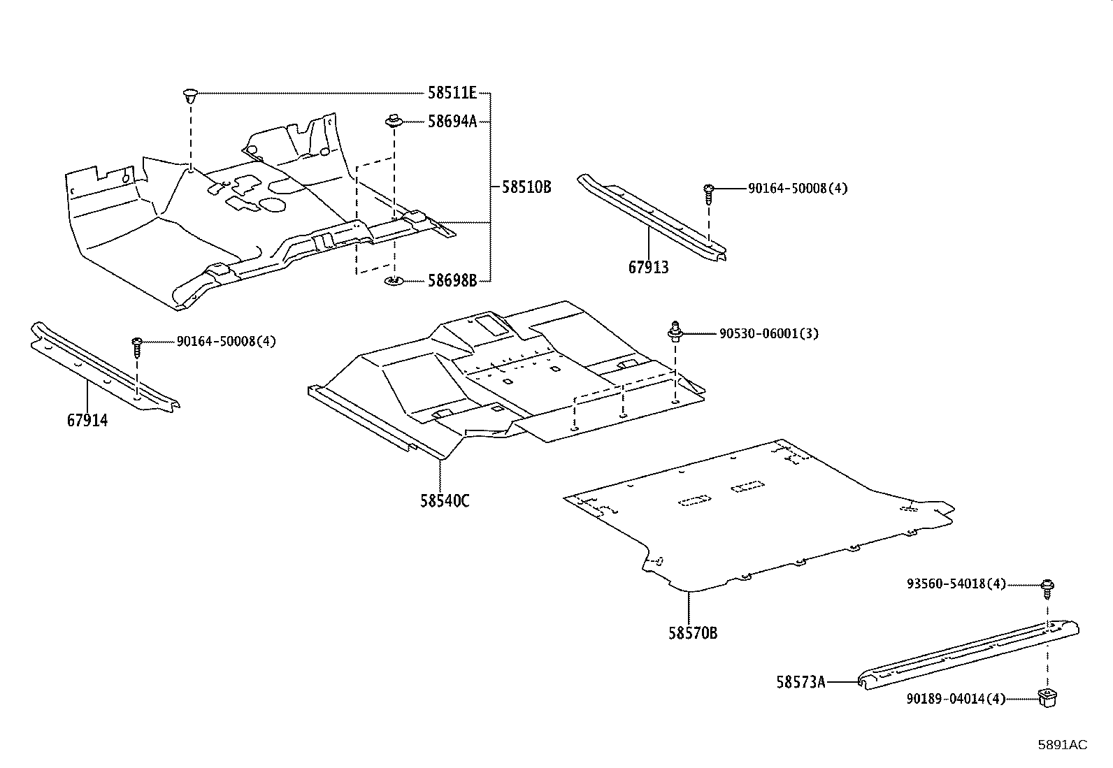 58694-60010 PLATE, MAT SET, UPPER product image